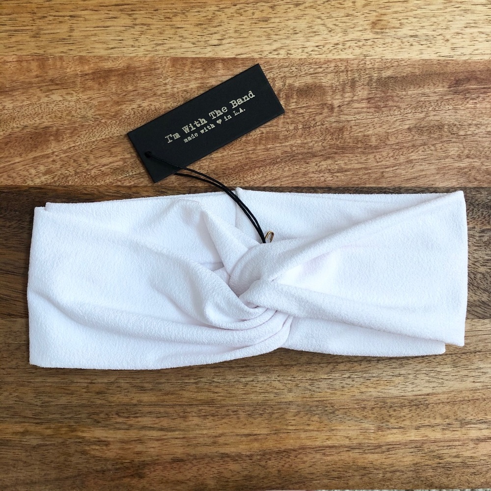 I’m With The Band Jolene White Headband